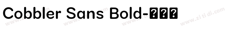 Cobbler Sans Bold字体转换